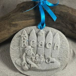 Beach Santa Sand Ornament (372)