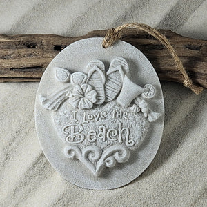 I Love the Beach Sand Ornament