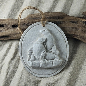 Seals / Sea Lions on the Rocks Sand Ornament