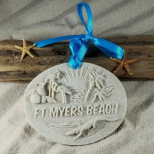 Ft Myers Beach Memories Sand Ornament (#264)