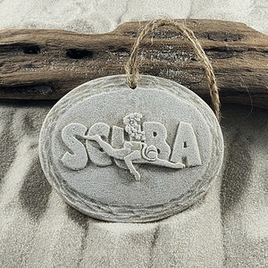 Scuba Diver Sand Ornament (271) Lg