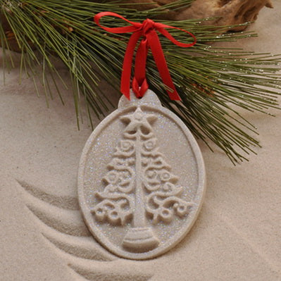 Christmas Tree ornament of sand  by The Sand Store