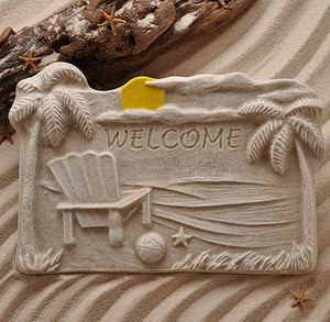 Beach Welcome Sand Plaque