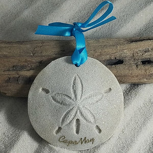 Cape May NJ Sand Dollar Sand Ornament