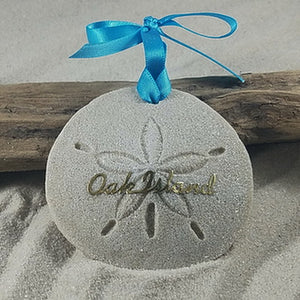 Oak Island, North Carolina Sand Dollar Sand Ornament
