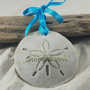 Orange Beach Sand Dollar Sand Ornament