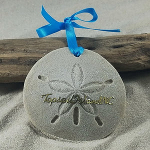 Topsail Island, NC Sand Dollar Sand Ornament