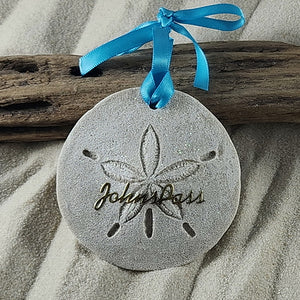 Johns Pass, Florida Sand Dollar Sand Ornament