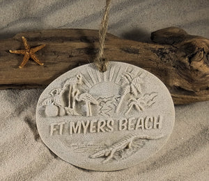 Ft Myers Beach Memories Sand Ornament (#264)