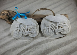 Beach Bike & Surfboard Sand Ornament (#365